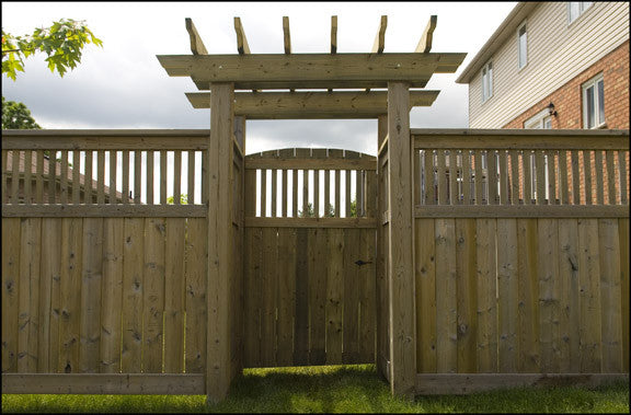wood trellis with gate Arbors and Pergolas – Campbell Fence and Decks